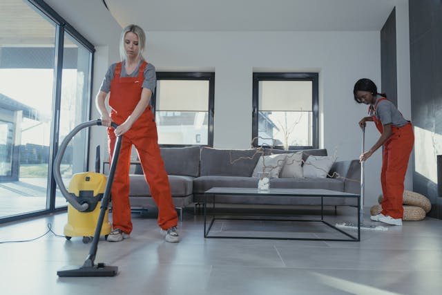 Cleaners Cleaning a house in Ashford – professional home cleaning service